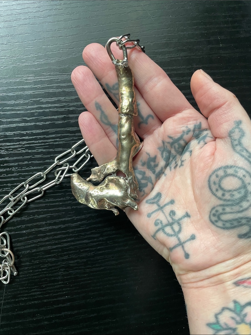 Handmade Reaper Scythe Pendant - Picture 3 of 3